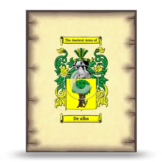 De alba Coat of Arms Print
