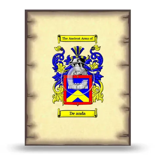 De anda Coat of Arms Print