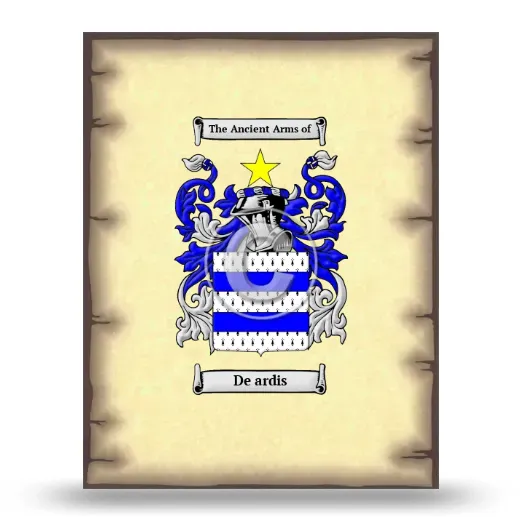 De ardis Coat of Arms Print