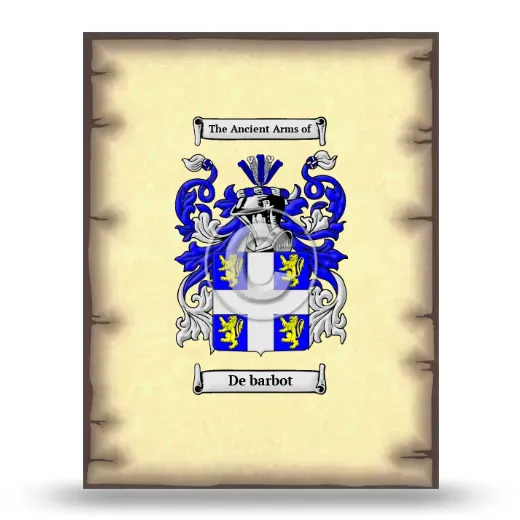 De barbot Coat of Arms Print
