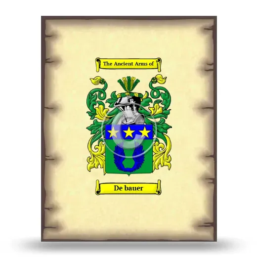 De bauer Coat of Arms Print