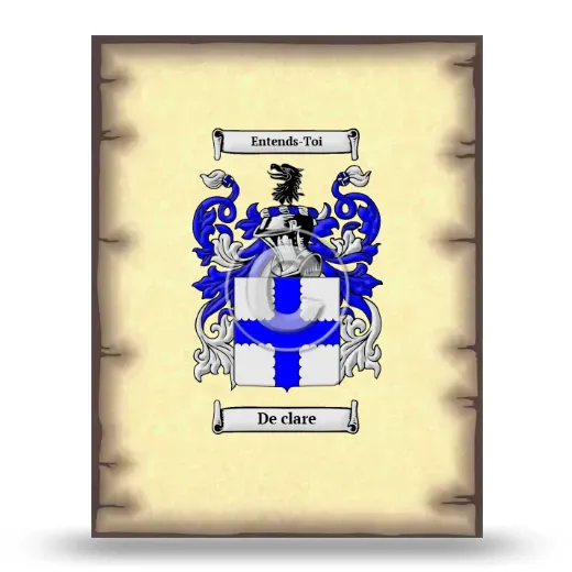 De clare Coat of Arms Print