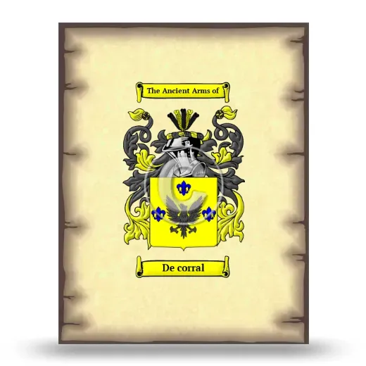 De corral Coat of Arms Print