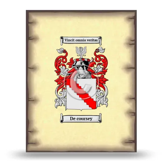 De coursey Coat of Arms Print