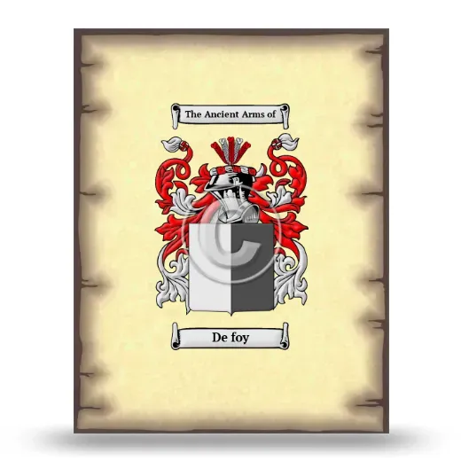 De foy Coat of Arms Print