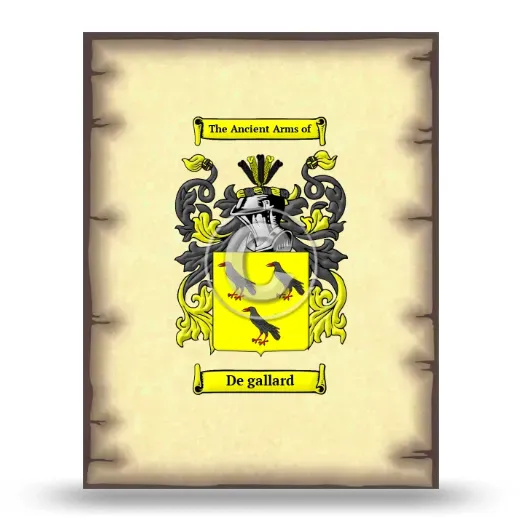 De gallard Coat of Arms Print