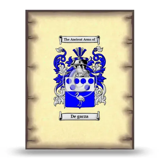 De garza Coat of Arms Print