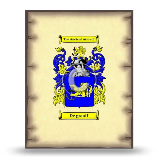 De graaff Coat of Arms Print