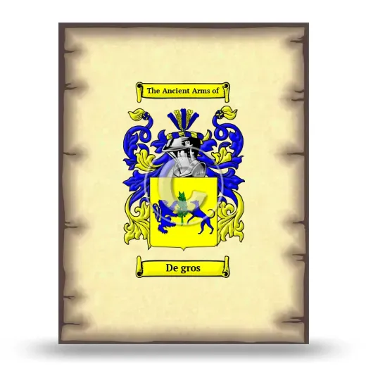 De gros Coat of Arms Print