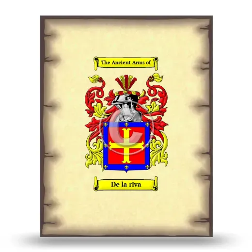 De la riva Coat of Arms Print