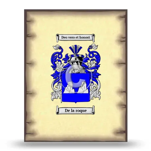 De la roque Coat of Arms Print