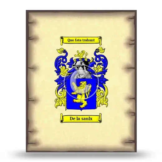 De la saulx Coat of Arms Print