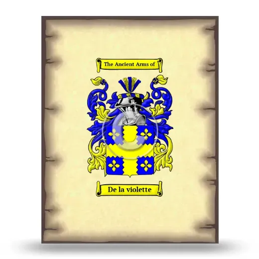 De la violette Coat of Arms Print