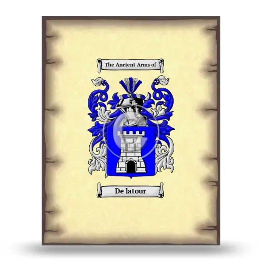 De latour Coat of Arms Print
