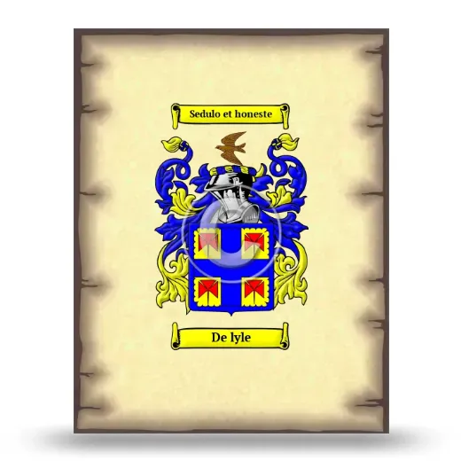 De lyle Coat of Arms Print