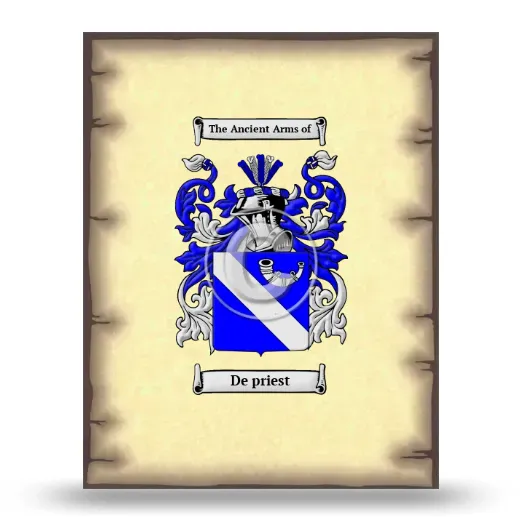 De priest Coat of Arms Print