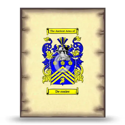 De rosier Coat of Arms Print