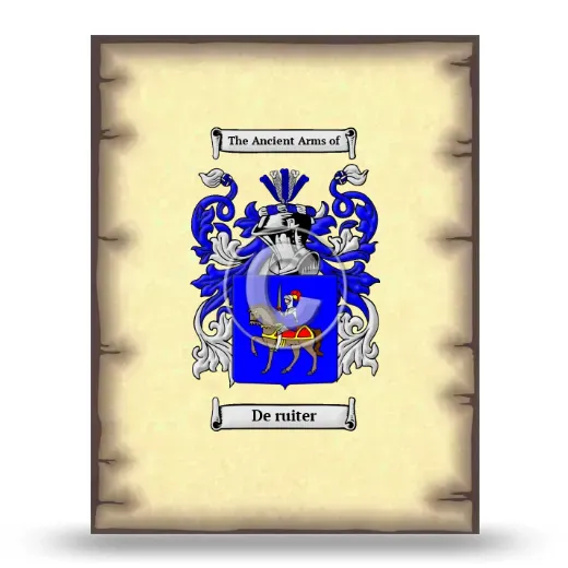 De ruiter Coat of Arms Print