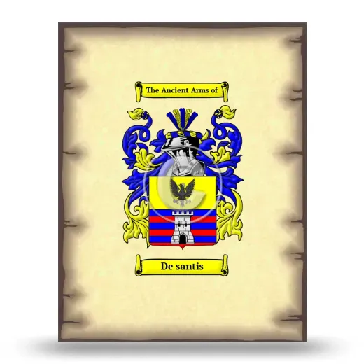 De santis Coat of Arms Print