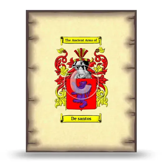 De santos Coat of Arms Print