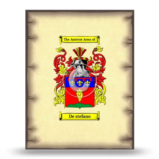 De stefano Coat of Arms Print