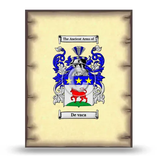 De vaca Coat of Arms Print