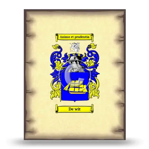 De wit Coat of Arms Print