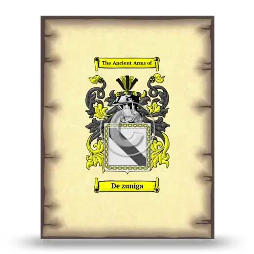 De zuniga Coat of Arms Print