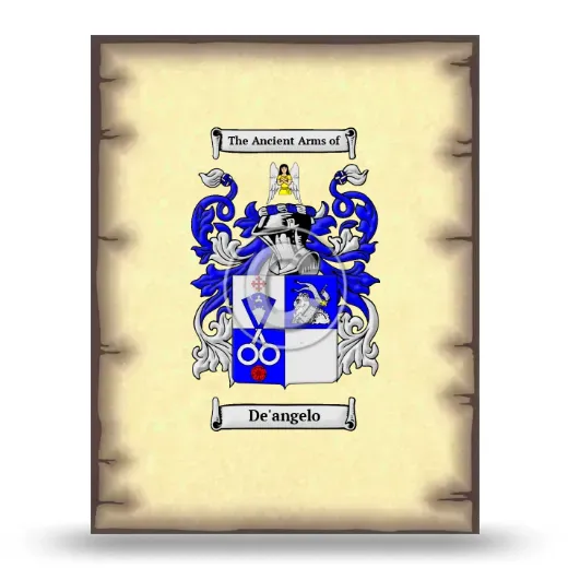 De'angelo Coat of Arms Print