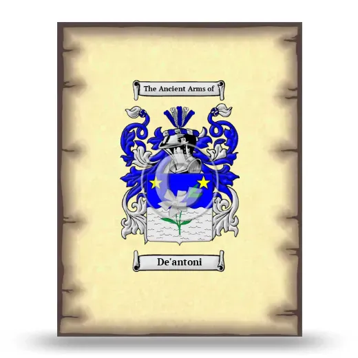 De'antoni Coat of Arms Print