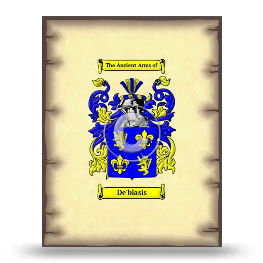 De'blasis Coat of Arms Print