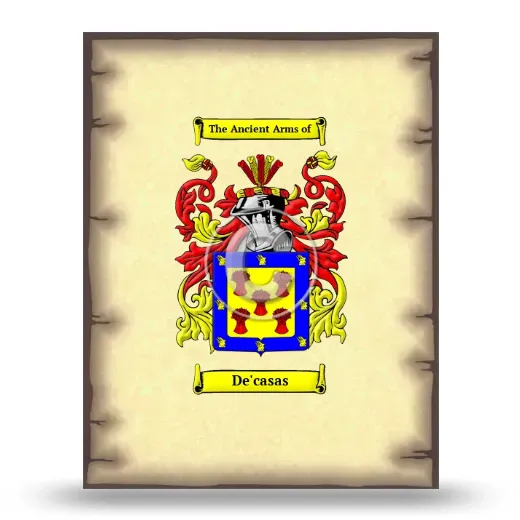De'casas Coat of Arms Print