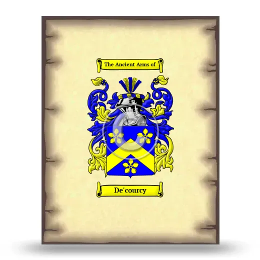 De'courcy Coat of Arms Print