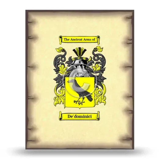De'dominici Coat of Arms Print