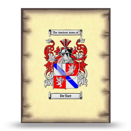 De'fort Coat of Arms Print