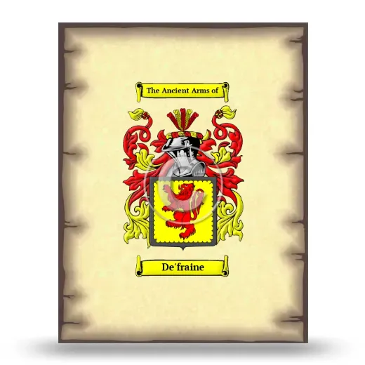 De'fraine Coat of Arms Print