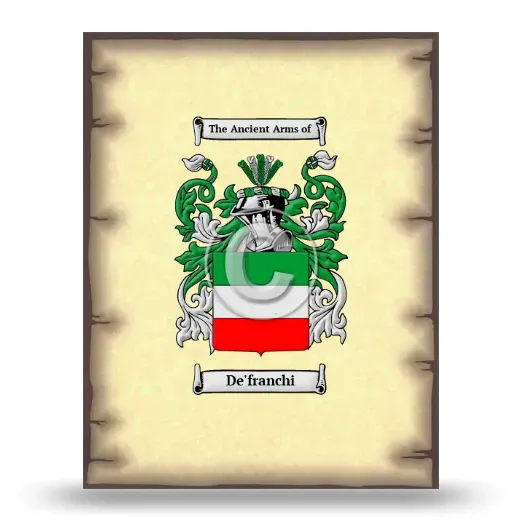 De'franchi Coat of Arms Print