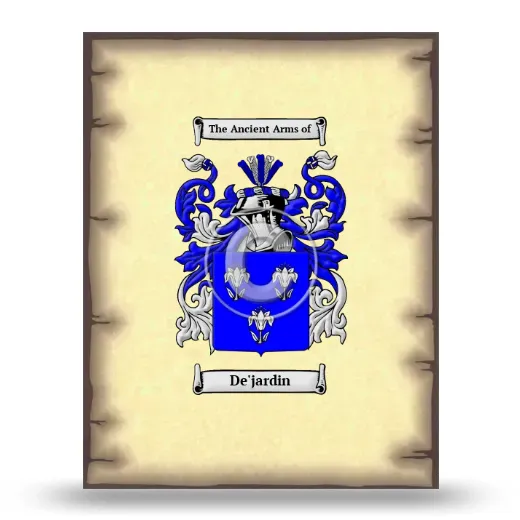 De'jardin Coat of Arms Print