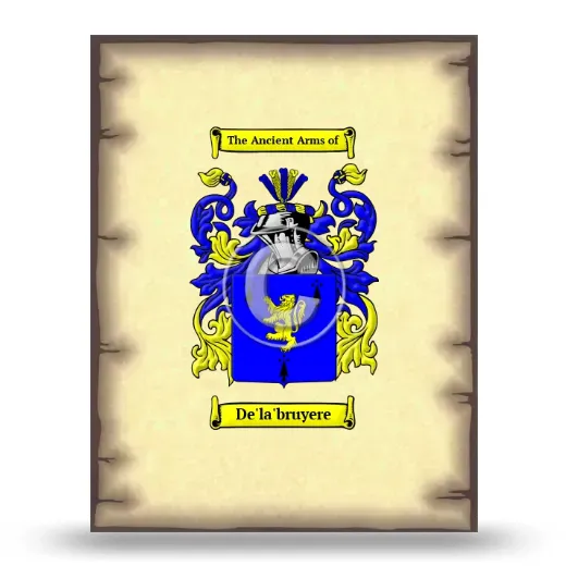 De'la'bruyere Coat of Arms Print
