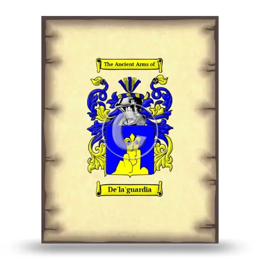 De'la'guardia Coat of Arms Print