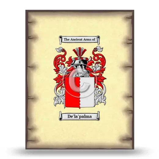 De'la'palma Coat of Arms Print