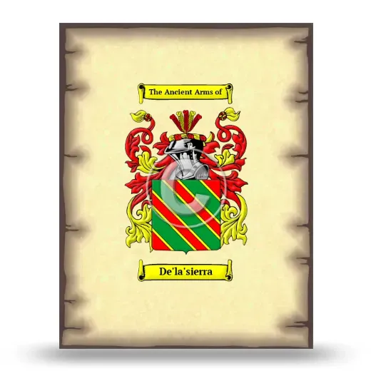 De'la'sierra Coat of Arms Print