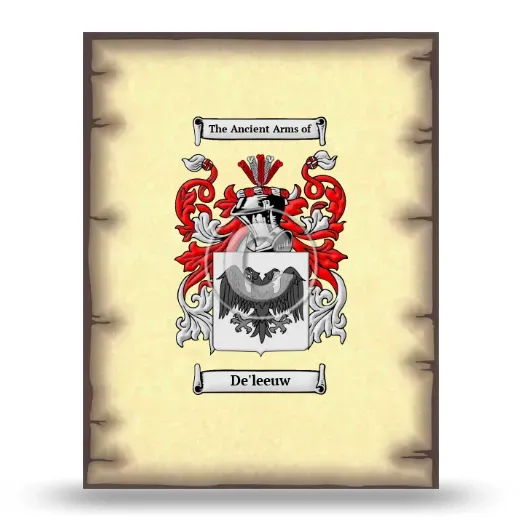 De'leeuw Coat of Arms Print