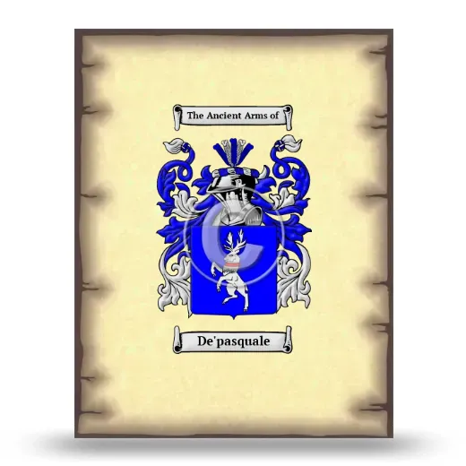 De'pasquale Coat of Arms Print