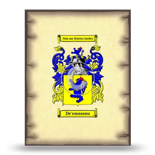 De'rousseau Coat of Arms Print
