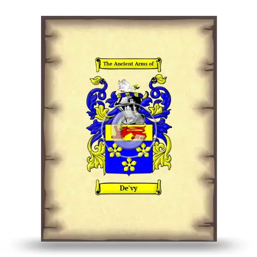 De'vy Coat of Arms Print