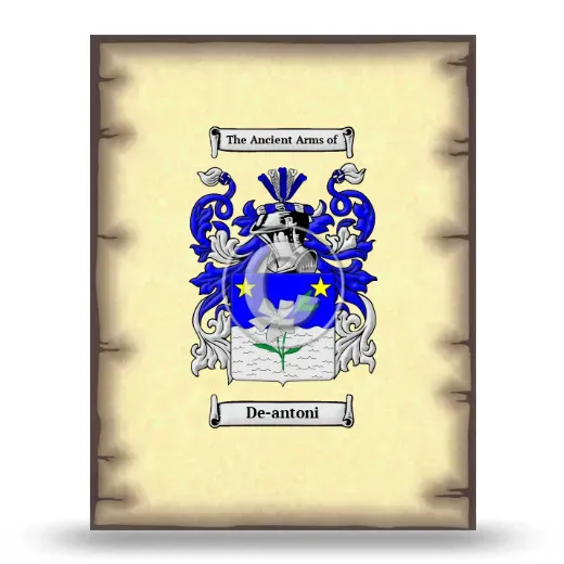 De-antoni Coat of Arms Print