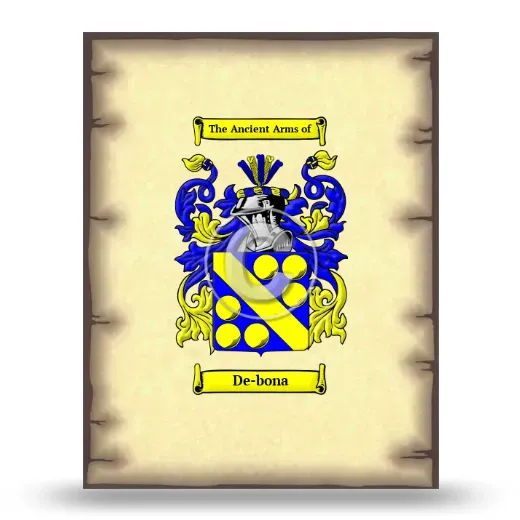 De-bona Coat of Arms Print