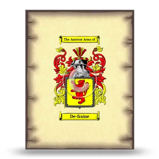 De-fraine Coat of Arms Print