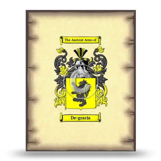 De-gracia Coat of Arms Print